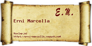 Erni Marcella névjegykártya